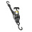 Retractable Webbing Ratchet Strap 680kg Load Capacity, 3.3m, Black/White Options 1