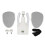 Adjustable Resistance Thigh Trainer 10-35kg Digital Count White 3