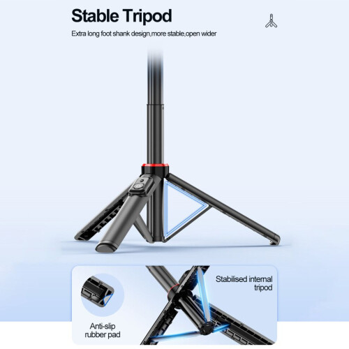 Extendable Selfie Stick Tripod 131cm with Remote for Phones