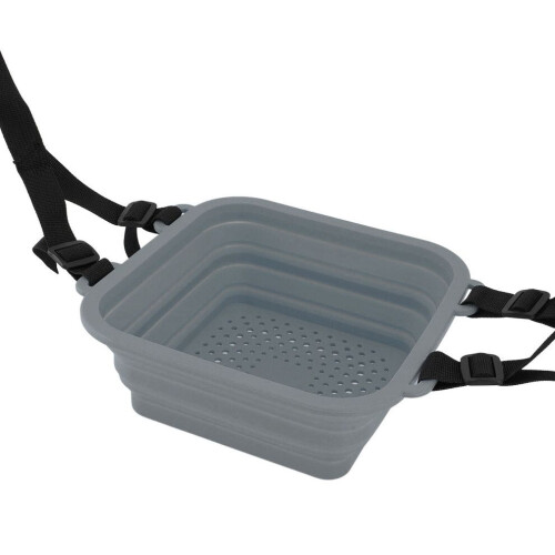 Faltbare Silikon-Eisbadewanne, 332 ml, tragbar, kühlend, grau