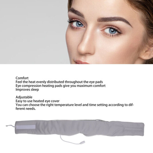 Adjustable Heating Sleep Eye Cover, Light Blocking, Hot Compress, Cotton Fabric 2