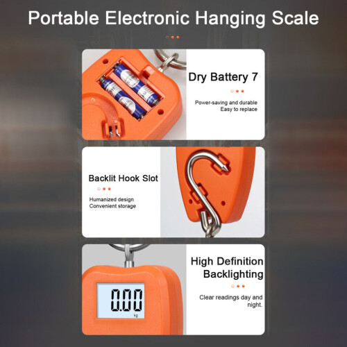 Travel Digital Scale LCD Display 50kg Capacity High Precision 1