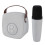 Miniatuur draagbare draadloze Bluetooth karaoke-luidspreker met microfoon - wit 1