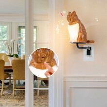 Katt Nattlampa 3 Färger, Dimbar Uppladdningsbar Väggdekoration