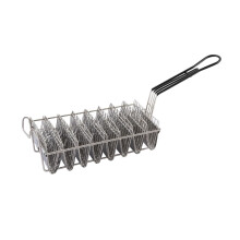 Chip Frying Wire Basket Stainless Steel Holds 8 Shells Tortilla Forming Deep Fryer Basket 30.5x16.5x8 cm