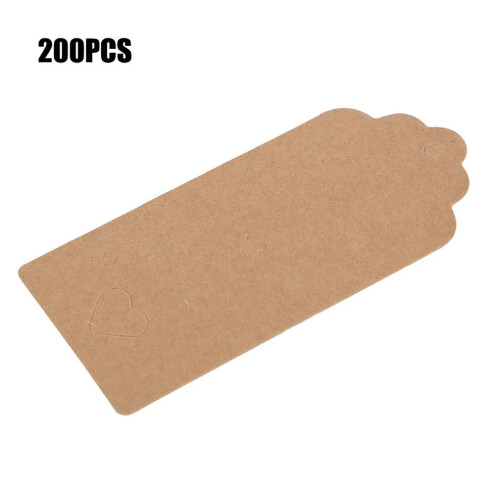 200 st Kraftpappersetiketter Bröllopsförpackningsdekoration 2