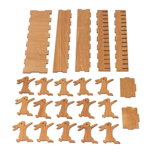 Wooden Animal Spool Set Cute Smoothly Appearance 2