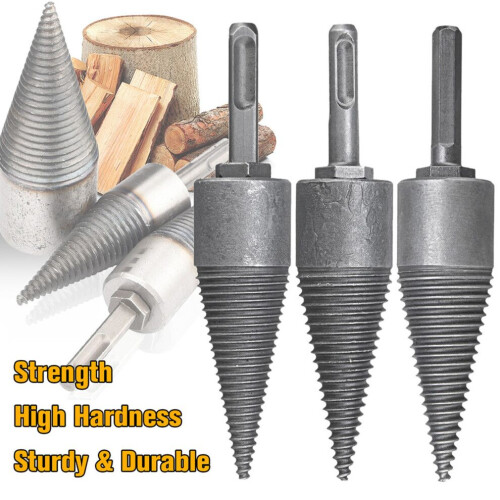 Log Wood Splitting Electric Hammer Drill Bit Splitter Cone Firewood Split 1