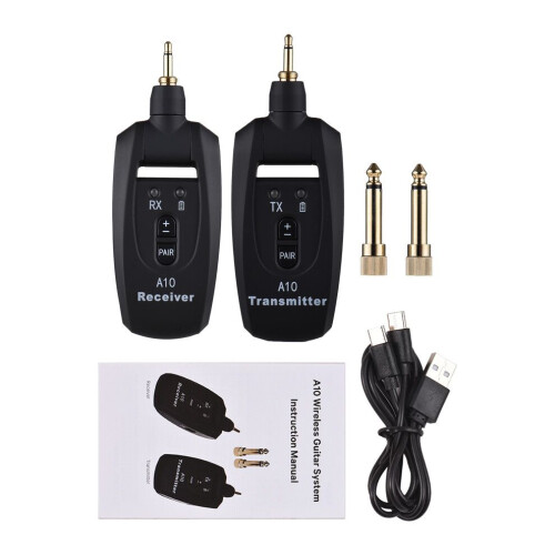 Real-time 2.4G Wireless Guitar Transmitter Receiver 50m Range 2