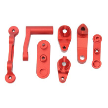 Ensemble de direction amélioré en aluminium rouge pour LOSI 1/10 Rock Rey RC