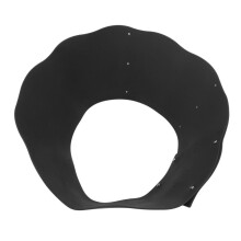 Siliconen spatbeschermer voor koekenpan van 20-34 cm, zwart, voor in de keuken.