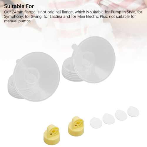 24 mm silikonfläns och ventilpumpdelar för amningstillbehör 2