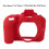 Silicone Camera Case for D3300 D3400 - Red, Lightweight Protective Cover 2