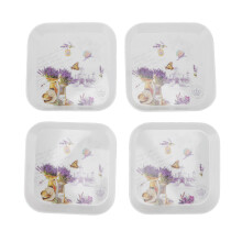 Prato para Espeto, Solução Elegante para Servir em Mesas de Jantar, Material Melamínico com Superfície Antiderramamento, Prato para Frutas e