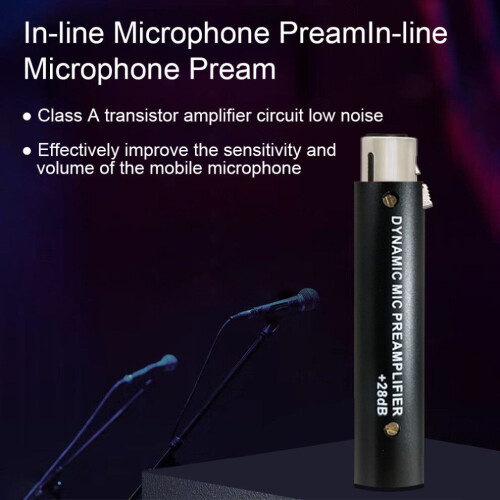 Préampli micro XLR à faible bruit pour microphones dynamiques - Plug & Play