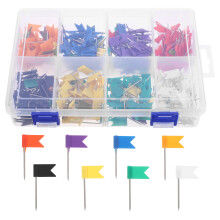 400 Pcs Flag Pins For Map With Colored Heads - Cork Board Tacks