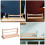 Tabletop Paper Roll Dispenser Wood Easel Drawing Storage Rack Portable 7