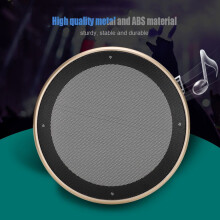 2 stuks decoratieve ronde beschermhoezen van metaalgaas voor 8-inch audioluidsprekers (goud + zwart)
