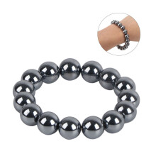 Terahertz-Armband, 14 mm Energiestein-Rundperlen, Unisex, Heilend, Dehnbar