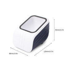 Lecteur de codes-barres 1D/2D sans fil avec instructions vocales, USB et capteur CMOS