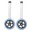 2pcs Stainless Steel Walker Wheels for Elderly & Disabled, 8-Level Adjustable 2