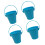 4 Pack Mini Decorative Pails Iron Container With Handles-Blue 1