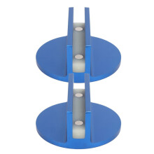 Juego de almohadillas universales de aluminio para gato (2) en azul para riel de marco con soldadura