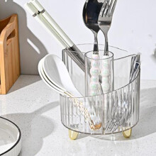Transparente Aufbewahrungsbox für Make-up-Pinsel, 11,8 x 12,5 cm, mit mehreren Fächern