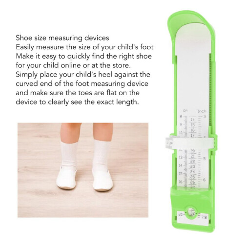 Babyfußlängenmessgerät, ABS, Grün, präzises Lineal 2