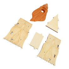 Hanging Latex Old Man Face Bird House 20x11x11cm for Garden Outdoor
