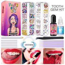 Kit de gemas dentales DIY Cristales Joyería con pegamento Dental
