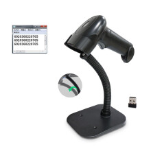 Scanner de codes-barres USB sans fil 2,4 GHz CMOS 640 x 480 pour entrepôts et supermarchés
