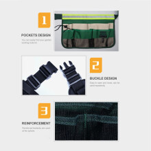 Gartengerätegürtel mit Taschen aus 600D Oxford-Gewebe | Verstellbarer Hüftorganizer