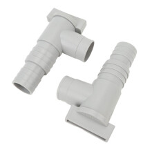 Conector universal para manguera de piscina con abrazadera, PVC y acero inoxidable, 218 g