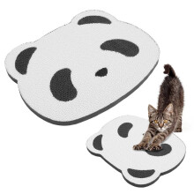 Alfombrilla para rascar con diseño de panda corrugado para pared, puerta y ventana, 45 x 25 cm