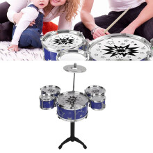 Enkelmonterat jazztrumset för småbarn med slitstarkt ABS-material i blått
