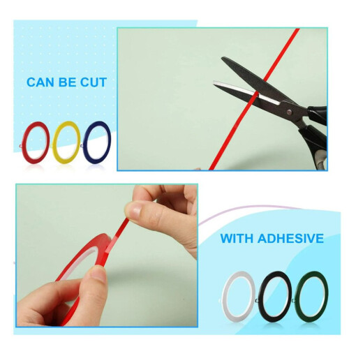 Vioolvingermarkeringstape van PVC, 5 kleuren, transparante markering 2