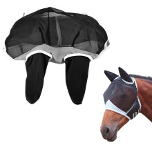 Ademend, verstelbaar paardenmasker, zwart, 71x112x35 cm, verpakking van 1.