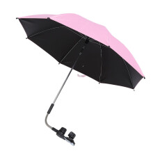 Parasol met clipbevestiging voor kinderwagen, roze, 85 cm groot