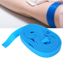 Engångsblå elastiska tourniquet, 50 remsor för akut hemostas