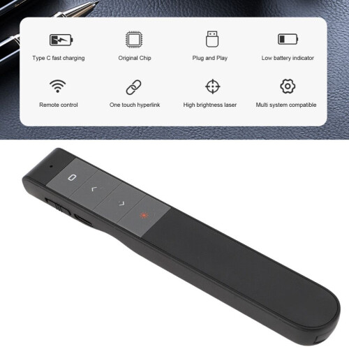 Wireless Presentation Clicker with Volume Control, 200mAh, 140x20x17mm 2