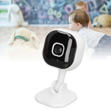 Trådlös inomhusövervakningskamera 1080P Baby Husdjur WiFi Nattseende 360 Vit