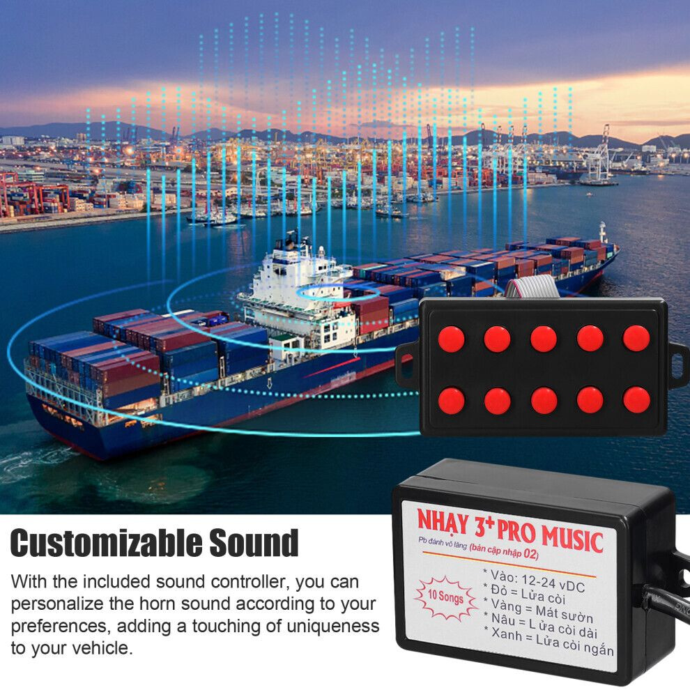 Kit De 2 Klaxons électriques étanches 12 V à Double Tonalité Pour Voiture Et Moto, 110 DB Rouge