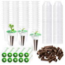 Hydroponisk frökapselkit Jordfri Återanvändbar 30 Odlingssvampar & Korgar för Trädgården