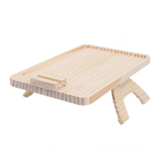 Draaibaar dienblad voor de armleuning van de bank, 39x25 cm, opvouwbare houten drank- en snackstandaard