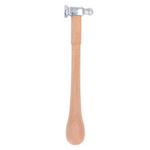 Ronde kogelhamer met houten handvat voor goudsmeden