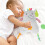 Baby Plush Security Elephant with Teether - Bean Dots Fabric 43x24cm 1