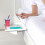Plastic Bedside Shelf Nightstand Caddy for Dorm Bed White 100g 3