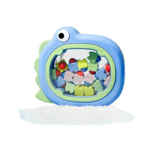 Caja para guardar dientes y cabello de bebé, ABS, silicona, 16 x 14 cm, azul y verde