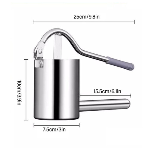 Manuell pastapress i rostfritt stål, 4 mm 1